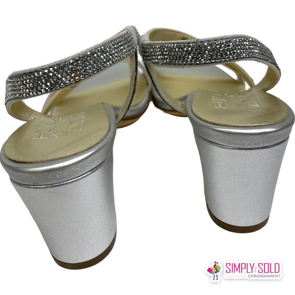 Naturalizer Women's Vanessa 2 Silver Evening‎ Strappy Sandals Open Toe W/ Box 5M - Picture 7 of 11